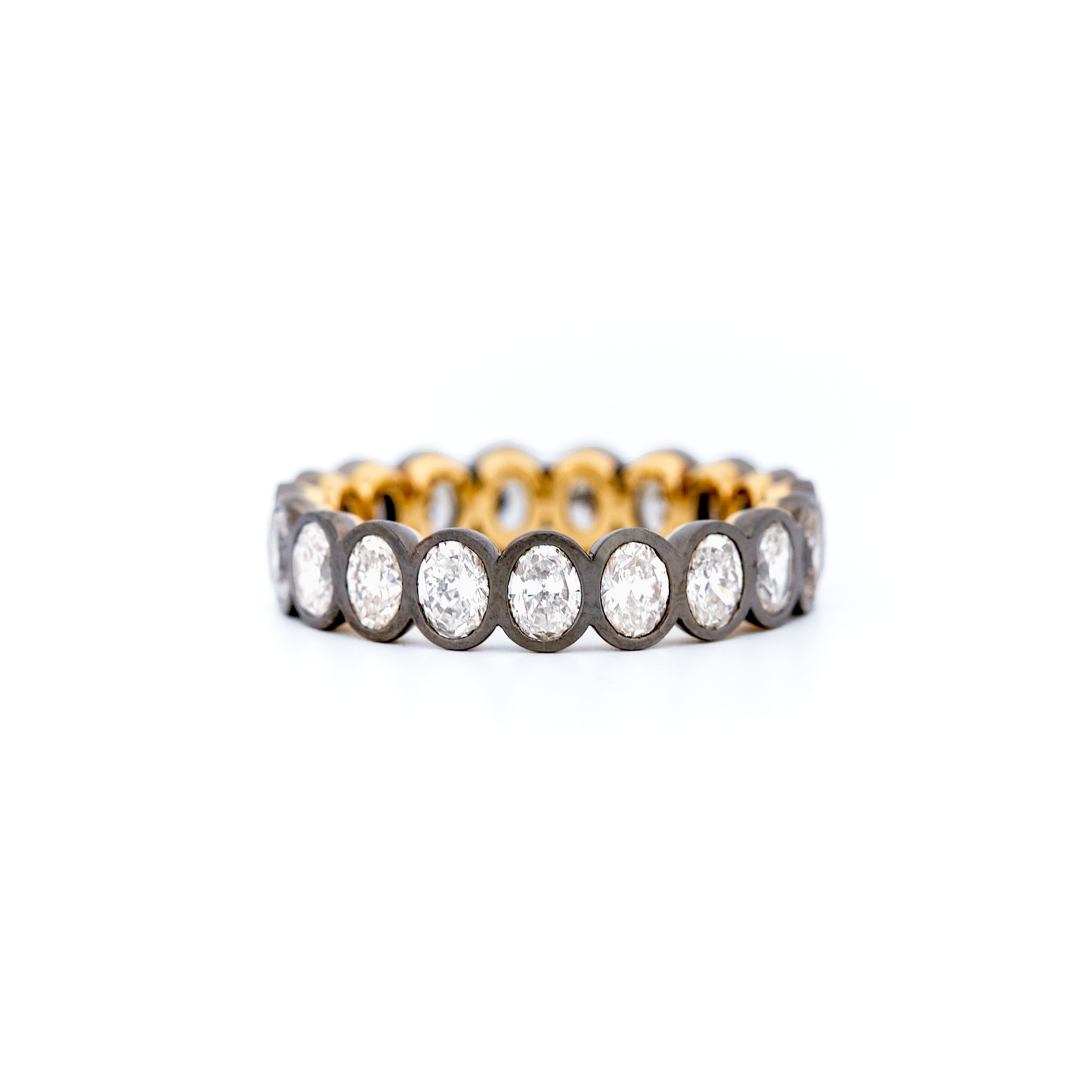 diamond eternity ring on a white background