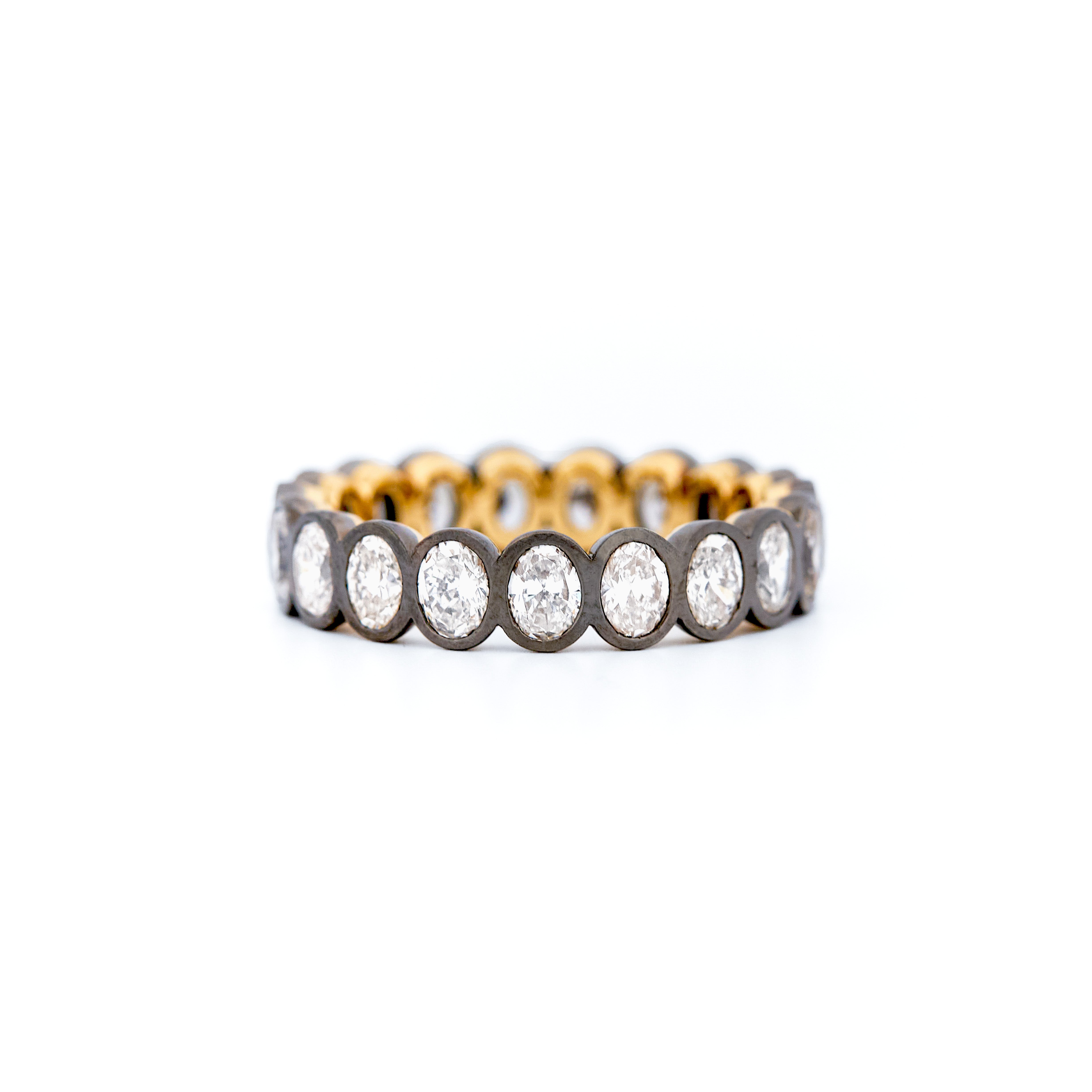 diamond eternity ring on a white background