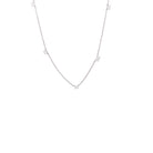 white gold necklace with small diamonds on a white background