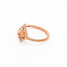 Salt and Pepper diamond ring on white background. Inel cu diamant salt and pepper pe fundal alb. 