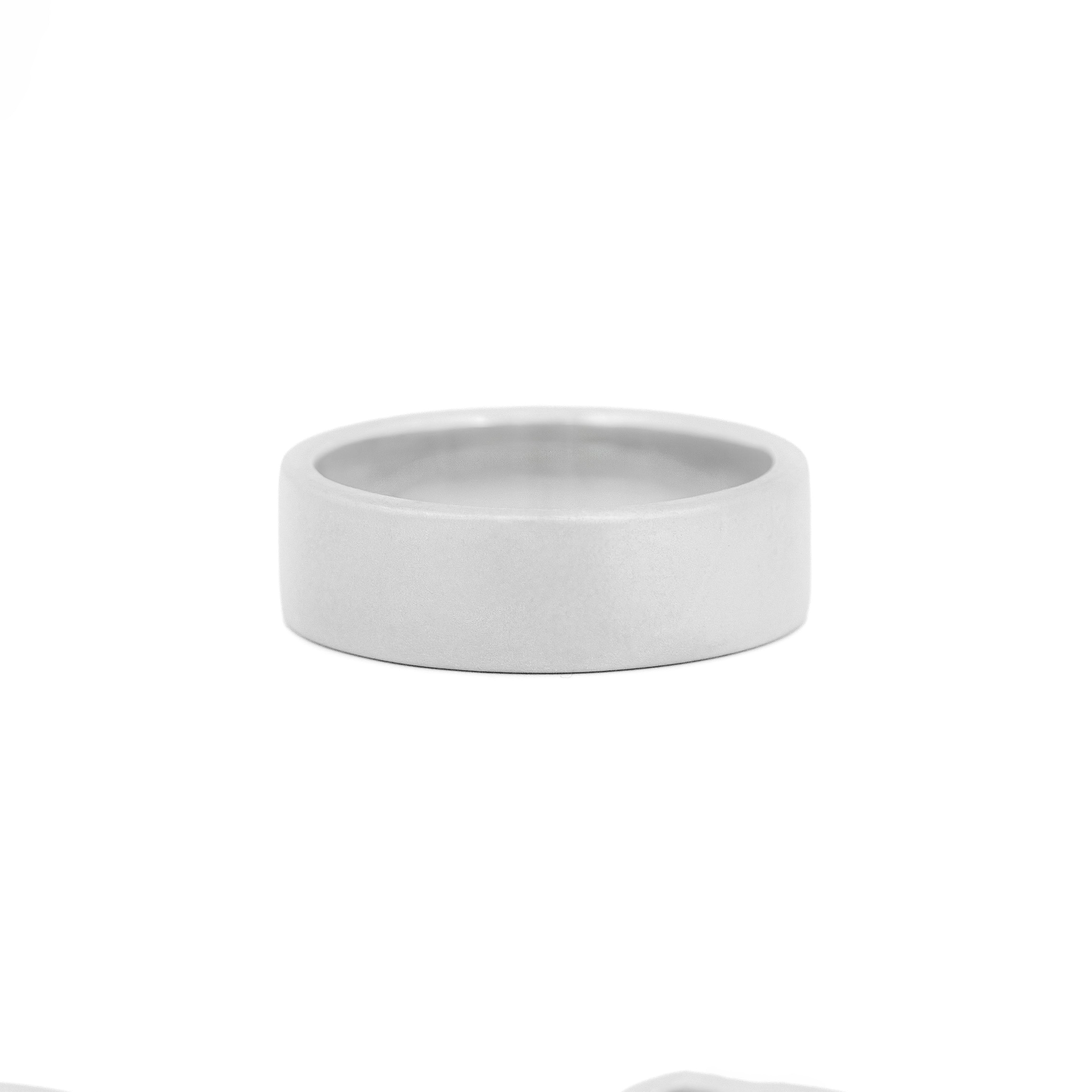 Gold 7mm wedding band with bezel diamonds morse code.