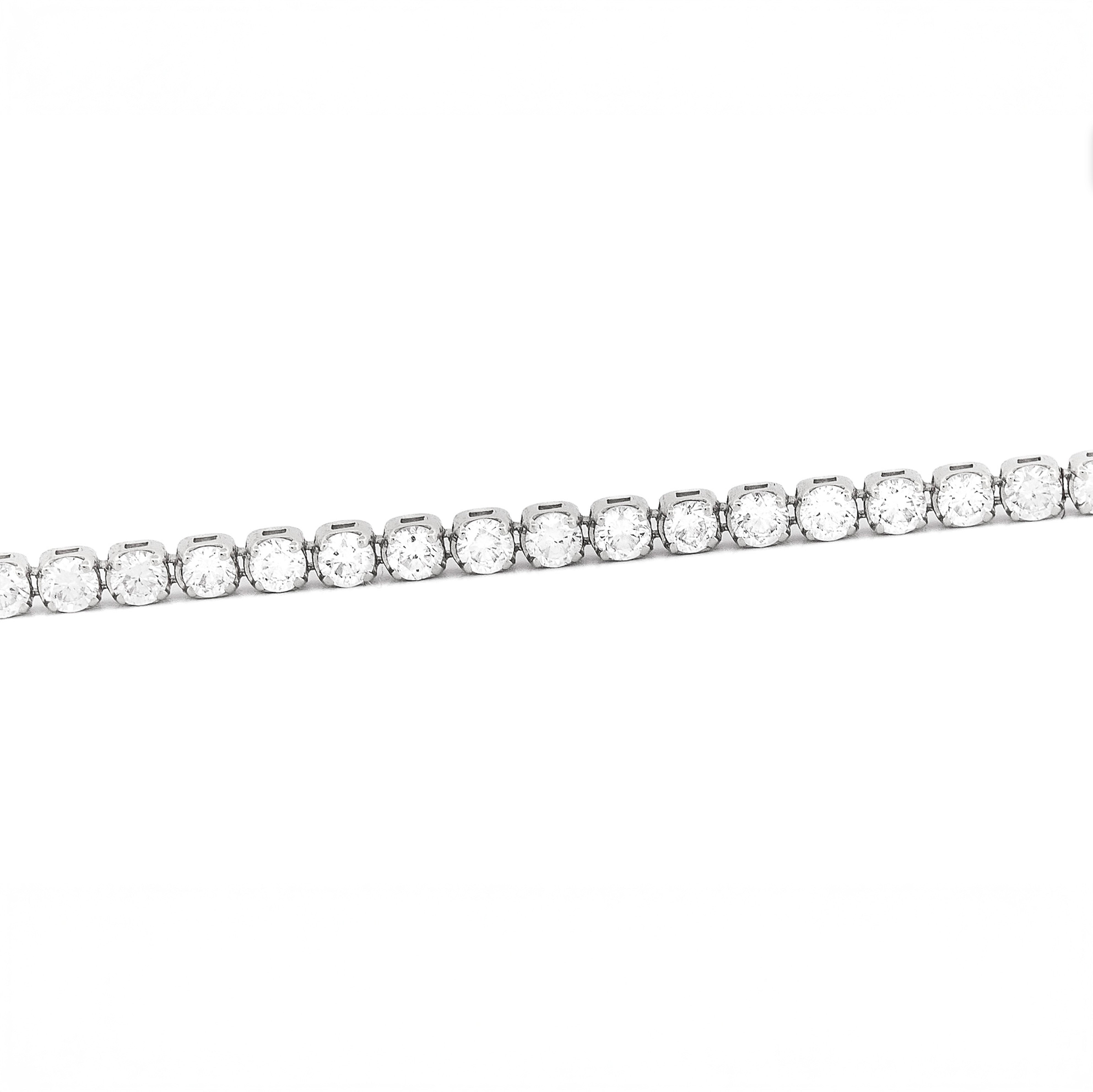 Diamond bracelet on a white background