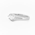 Signet Pinky Marquise Diamond ring, in white gold, on a with a white background