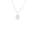 white gold Heart-shaped pendant on a white background