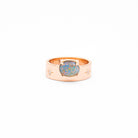 australian opal band ring in rose gold